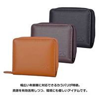 スワン ROTHCO リサイクルレザー 2つ折りラウンド財布 45065 キャラメル 1個（直送品）