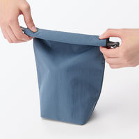 無印良品 高さが変えられる ランチバッグ ロールトップタイプ 小 スモーキーブルー 良品計画