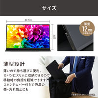 【まとめ買いがお得】アイリスオーヤマ モバイルモニター PCモニター USB-C ディスプレイ 18.5インチ DP-EF184S-B