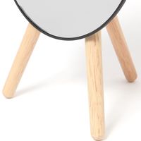 ラウンドスタンドミラー ブラック LAKOLE/ラコレ