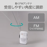 小泉成器 AM/FMラジオ(縦型) SAD7230W 1台