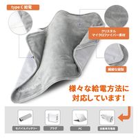 武興商事 【Type-C電源】ホットマット 一人用 電気マット 省エネ 洗える ブルー 101132 1個（直送品）