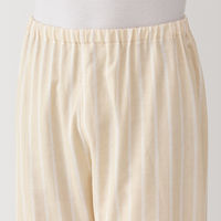 【メンズ】無印良品 紳士 脇に縫い目のない 二重ガーゼ長袖パジャマ 紳士ＸＬ ベージュストライプ 良品計画