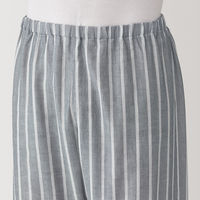 【メンズ】無印良品 紳士 脇に縫い目のない 二重ガーゼ長袖パジャマ 紳士ＸＬ ミディアムグレーストライプ 良品計画