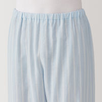 【メンズ】無印良品 紳士 脇に縫い目のない 二重ガーゼ長袖パジャマ 紳士Ｍ ライトブルーストライプ 良品計画