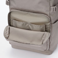 無印良品 肩の負担を軽くする 撥水上から開くリュックサック ダークベージュ 良品計画