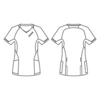 MONTBLANC（モンブラン） スクラブ 兼用 半袖 ネイビー／ライトグレー 3L MS006-8391 1枚（直送品）