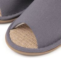 足裏サラリ麻スリッパ 24～26cm グレー 1セット（1足×2） LAKOLE/ラコレ