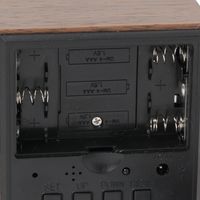 デジタルクロックWOOD（スクエア） ブラウン LAKOLE/ラコレ