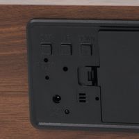 デジタルクロックWOOD（レクタングル） ブラウン LAKOLE/ラコレ