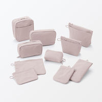 無印良品 リンクルナイロン 大きく開くポーチ ピンク Ｓ 約１１×６×３．５ｃｍ 良品計画