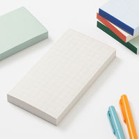 無印良品 カラーメモパッド ドット方眼 約７８×１４７ｍｍ １６０枚 緑 1セット（1冊×2） 良品計画