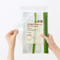 無印良品 マチ付きダブルチャック フリーザーバッグ Ｌ １５枚入り 1セット（1袋（15枚入）×2） 良品計画