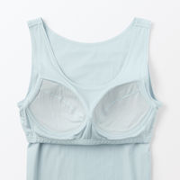 【レディース】無印良品 婦人 なめらかブラタンクトップ 婦人Ｍ ライトブルー 良品計画