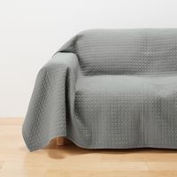 無印良品 洗いざらしの綿キルティングラグ こたつ下敷兼用 １９５×１９５ｃｍ グレー 良品計画