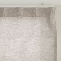 無印良品 麻平織ノンプリーツカーテン 幅１００×丈２００ｃｍ用 ライトベージュ 1セット（1枚×2） 良品計画