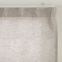 無印良品 麻平織ノンプリーツカーテン 幅１００×丈１３５ｃｍ用 ライトベージュ 1セット（1枚×2） 良品計画