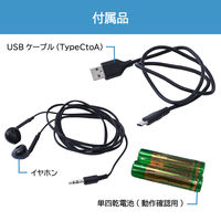アイワマーケティングジャパン ICレコーダー 簡単操作 8GB 最大580時間録音 乾電池式 イヤホン付属 GAA5-PDR0001 1台