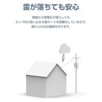 電源タップ 延長コード 2.5m コンセント 8個口 VESA取付対応 ブラック ECT-3325BK エレコム 1個（直送品）