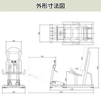 【軒先渡し】高田ベッド レッグプレス2 分離式 リハビリ運動療法 ビニルレザー抹茶 TB-1216 1台（直送品）