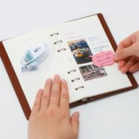 トンボ鉛筆 テープのり　ピットエアーミニ　ボーダーブルー　使い切りタイプ PNーEASG01 1セット(1本×5)