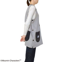 セントレディス ムーミンエプロン グレー ショート丈 ST-IM0063 1枚