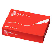 アスクル ホワイトボードマーカーくっきり　細字丸芯 赤　直液カートリッジ式　AS-WBKFM-02  1箱（12本入） オリジナル