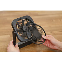 トップランド 12cm 薄型 コンパクトファン 3電源対応 底面マグネット固定式 ブラウン SF-DF25 BR 1台