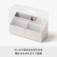 吉川国工業所 持ち運びができる収納ボックス インナーM付き オールホワイト MBー01_AW 1セット（1個×3）
