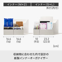 吉川国工業所 持ち運びができる収納ボックス インナーオーガナイザーM付き ピンク MBー01_P 1セット（1個×3）
