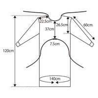 非防水アイソレーションガウン（イエロー）10枚包装 FV-IG-016YL　袖口リブニット　軽量・フリーサイズ　防護ガウン　フィフティ・ヴィジョナリー（直送品）