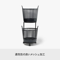 吉川国工業所 ランドリーバスケット２段　Ｂｋ 1個