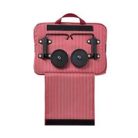 レップ ショッピングカート 折りたたみハンディトートカート 保冷保温 30L ストライプ レッド 1台