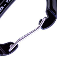 金井産業 ワイヤーゲートカラビナ ブラック FK-02 1個（直送品）