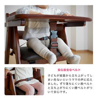 カトージ 木製ワイドハイチェア ステップ切り替え(ブラウン) 22419 1台（直送品）