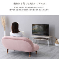 ホームテイスト Chammy(チャミー) ラウンドソファ 2人掛 幅1080mm ピンク＆ブラック SH-07-OKRS2 1台（直送品）