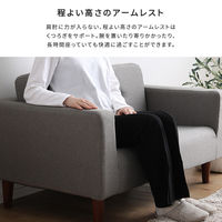 ホームテイスト Sausa(ソーザ) シンプルな2人掛 コンパクトソファ 幅1120mm ブラウン SH-07-CPS 1台（直送品）