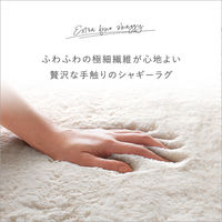 ホームテイスト ふわふわシャギーラグ Мサイズ 2000×2000mm ライトグレー SHRG-M 1枚（直送品）