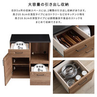 ホームテイスト 特殊鋼板を使ったキッチンカウンター ドアタイプ 幅800×奥行440×高さ850mm ナチュラル SH-22-KD80 1台（直送品）