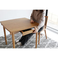 ICHIBA ヘリット ダイニングテーブル 幅800×奥行800×高さ720ｍｍ ナチュラル HET-3807NA 1台（直送品）