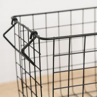 不二貿易 スタッキングワイヤーバスケット BK 26x18x18 26682 1個