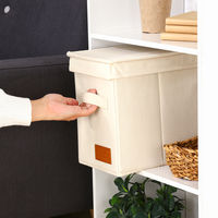 不二貿易 LB キャンバス調インナーボックス 縦ハーフ蓋付 67318 1個