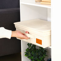 不二貿易 LB キャンバス調インナーボックス 横ハーフ蓋付 67317 1個