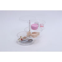 不二貿易 PSコスメ収納 3段ラウンド小物入れ 14384 1個