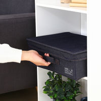 不二貿易 LB デニム調インナーボックス 横ハーフ蓋付 67312 1個