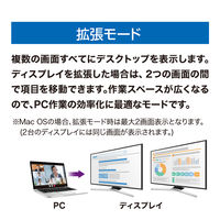 ナカバヤシ TypeーCーHDMI　ディスプレイ変換アダプタ　2台出力 USAーCHD6BK 1個