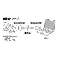ナカバヤシ USB延長ケーブル　卓上タイプ　1.5m USBーEXT3015/BK 1個