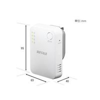 バッファロー 無線LAN中継機 11ac/n/a/g/b 866+300Mbps WEXー1166DHPL/D 1個（直送品）