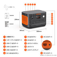 Jackery ポータブル電源 蓄電池 充電器 防災 600Plus+収納バッグセット 632Wh JSG-600SA 1セット