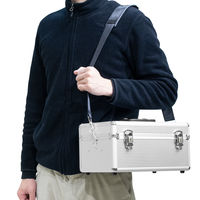 JEJアステージ　アルミツールボックス トレー付 ALーB365 シルバー　　1個